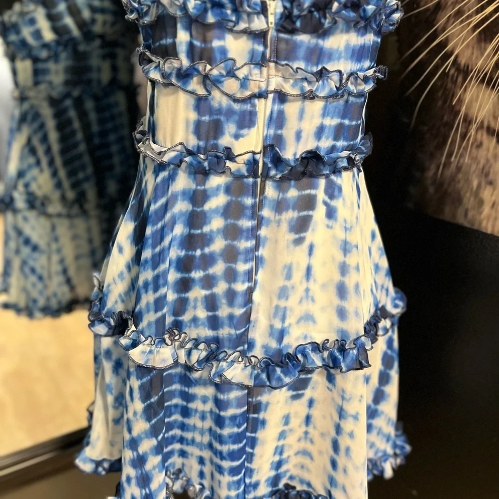 💙💙NWOT- SUPER CUTE TIE DYE SPAGHETTI STRAP DRESS💙💙 SZ 7/8 - Picture 5 of 7